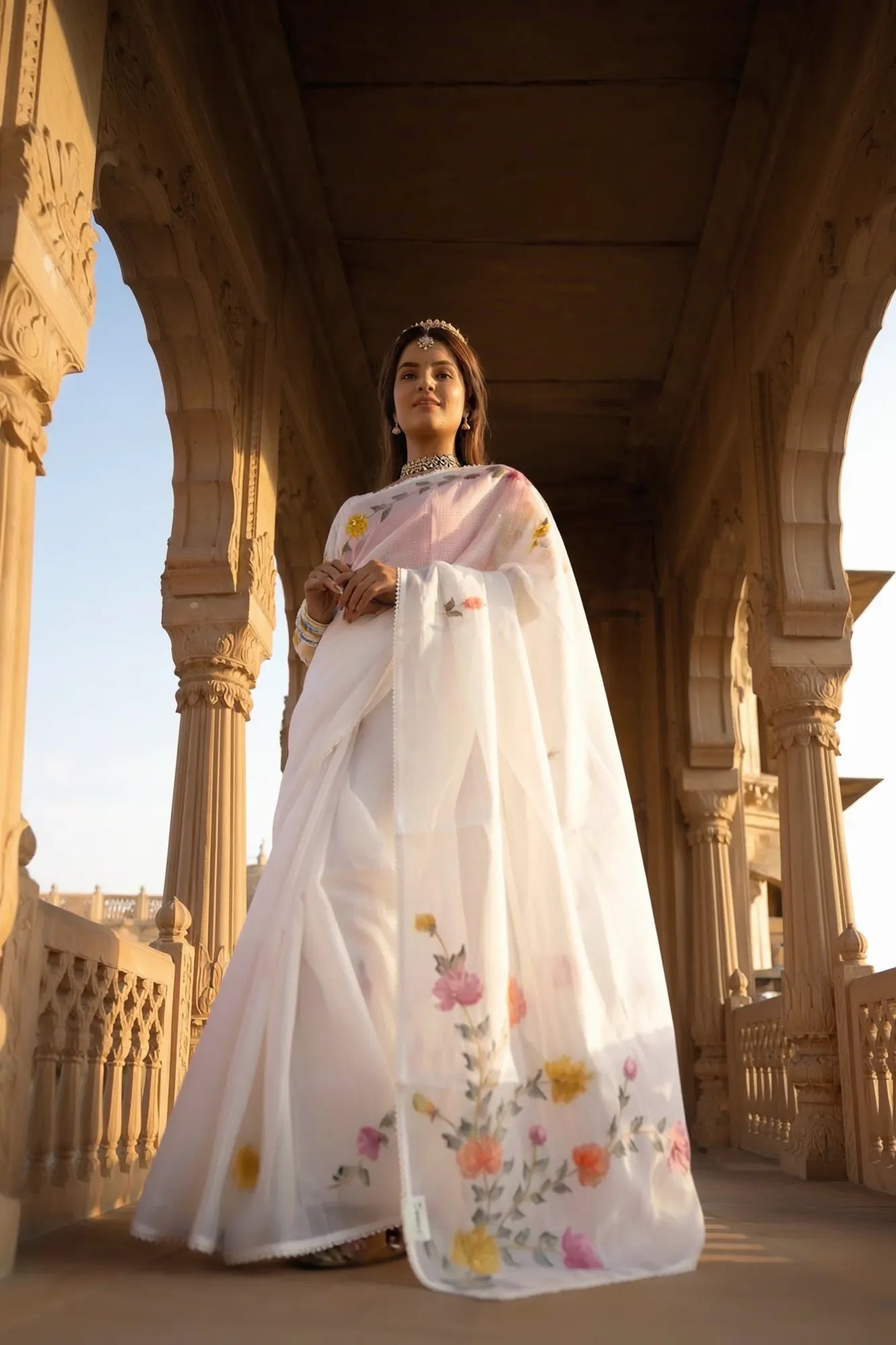 Premium Off-White Saree Soft Drape and Sophisticated Look Saroj Jain