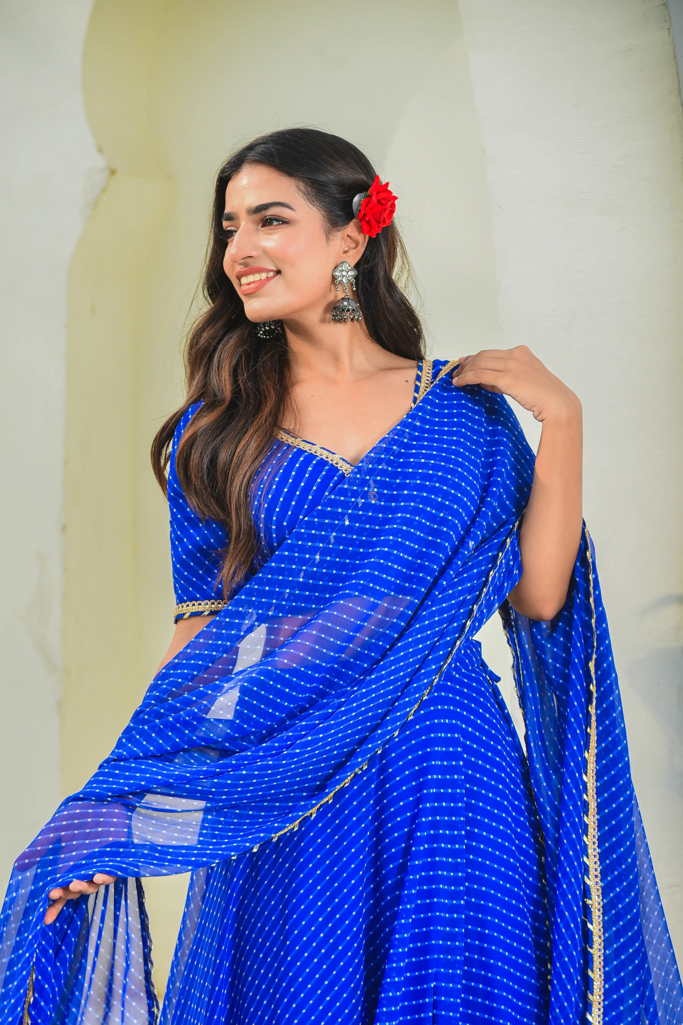 Pink Mothada Umbrella Lehenga Set