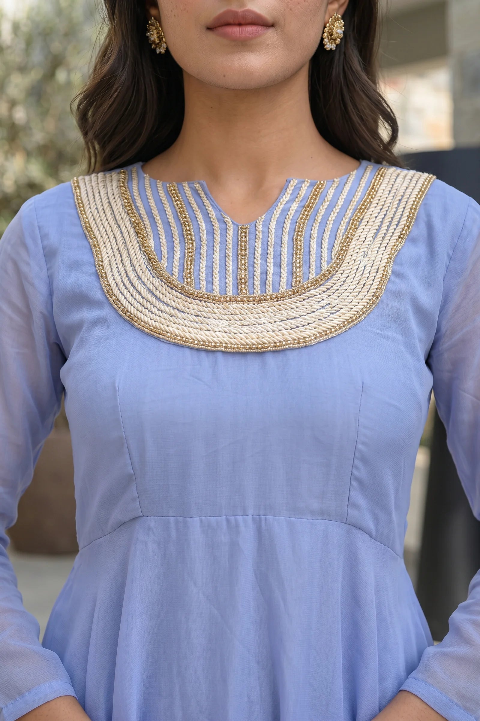 Baby Blue Asymmetrical Dress