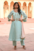 Sea Green Embroidery Kurta Set