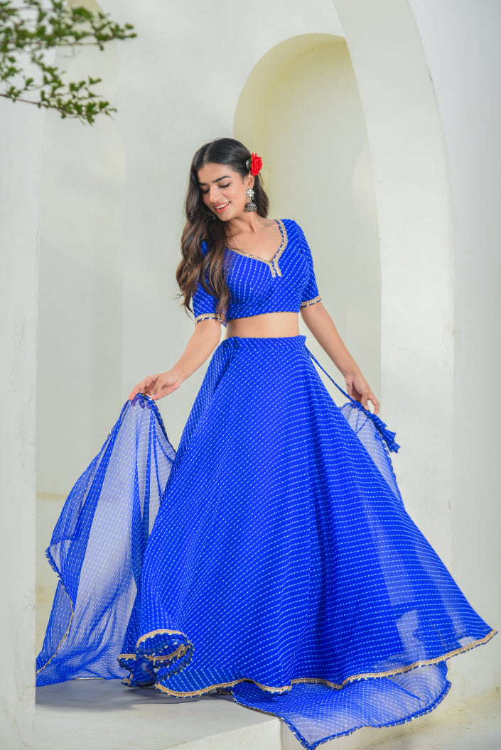 Mothada Umbrella Lehenga Set Styling View - Designer Ethnic Wear