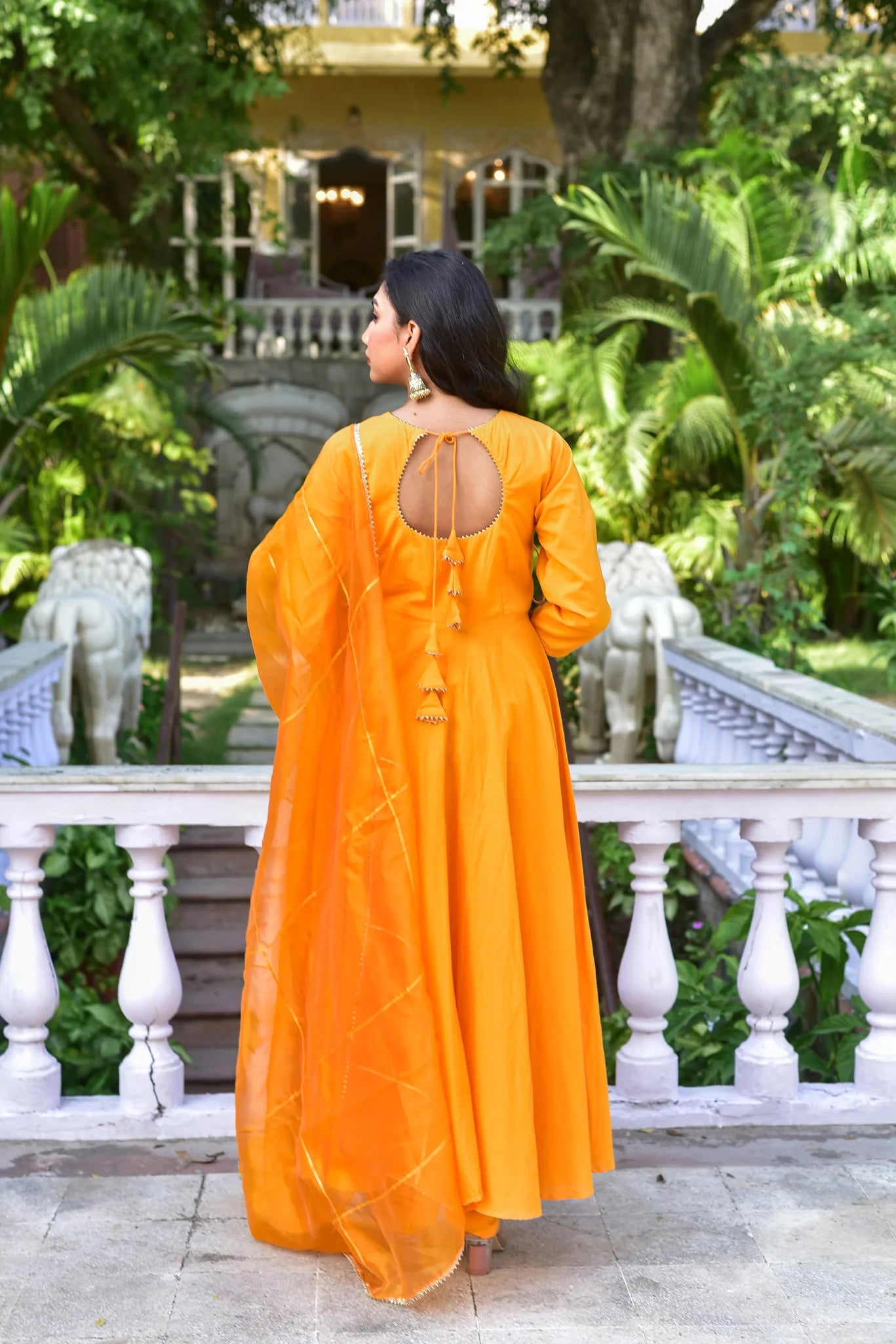 Haldi Yellow Angrakha Anarkali Set