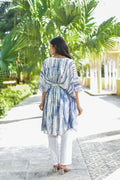 The Indigo Cloud Shibori Kaftan Set