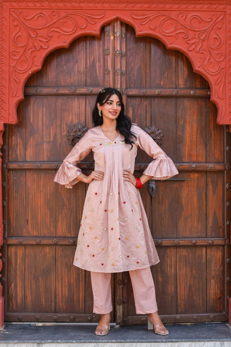 Dust Peach Kurta Set