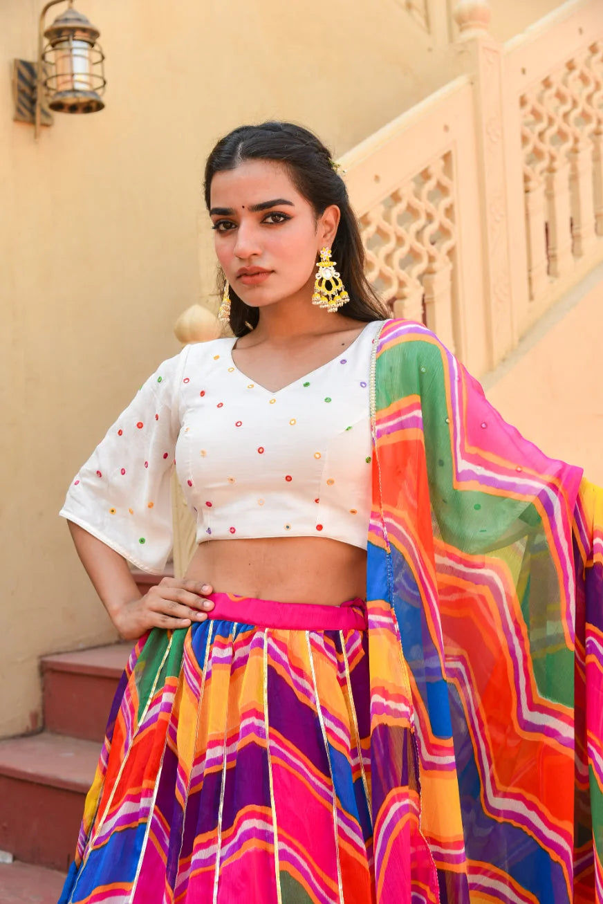 Pachrangi Umbrella Cute Lehenga Set