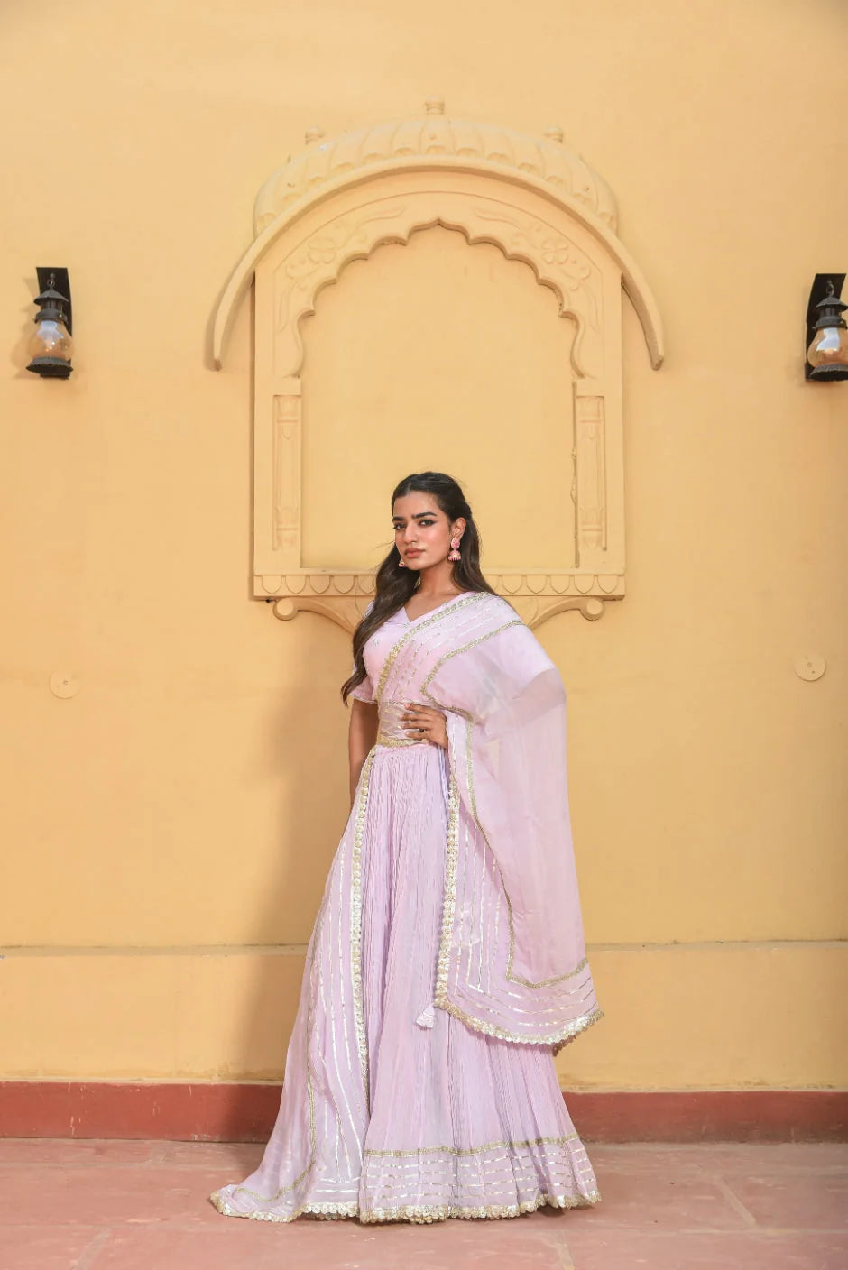 Lilac Heavy Lehenga Set