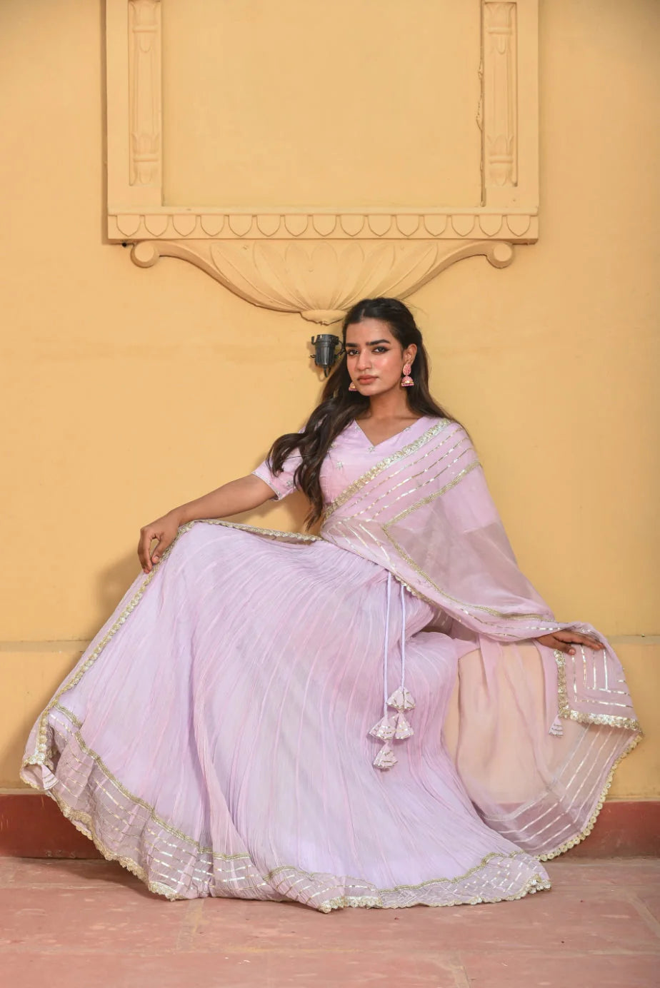 Lilac Heavy Lehenga Set