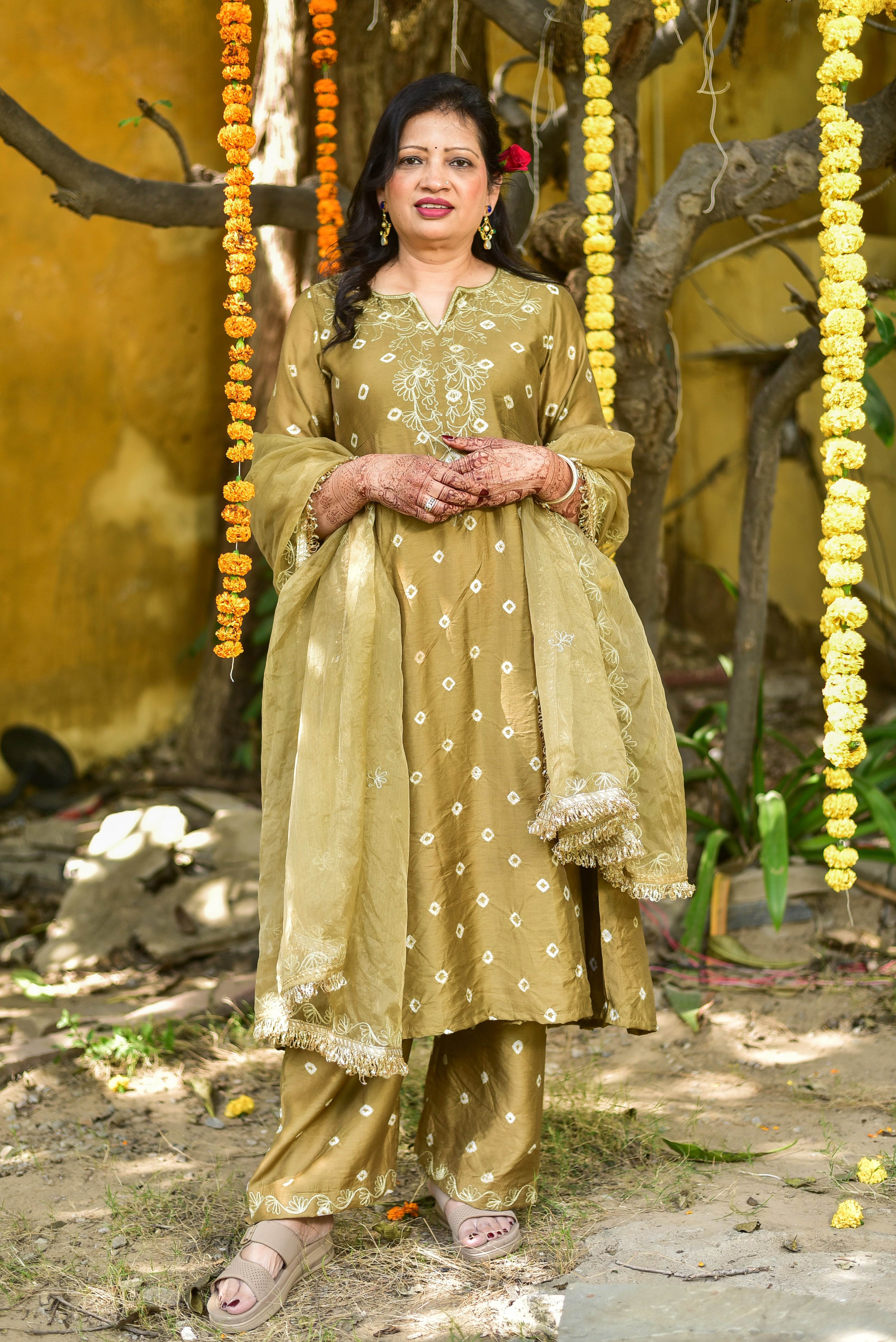 The Resilient Monsoon Co-ord Set: Elegance by Saroj Jain - Saroj Jain Monsoon Romance