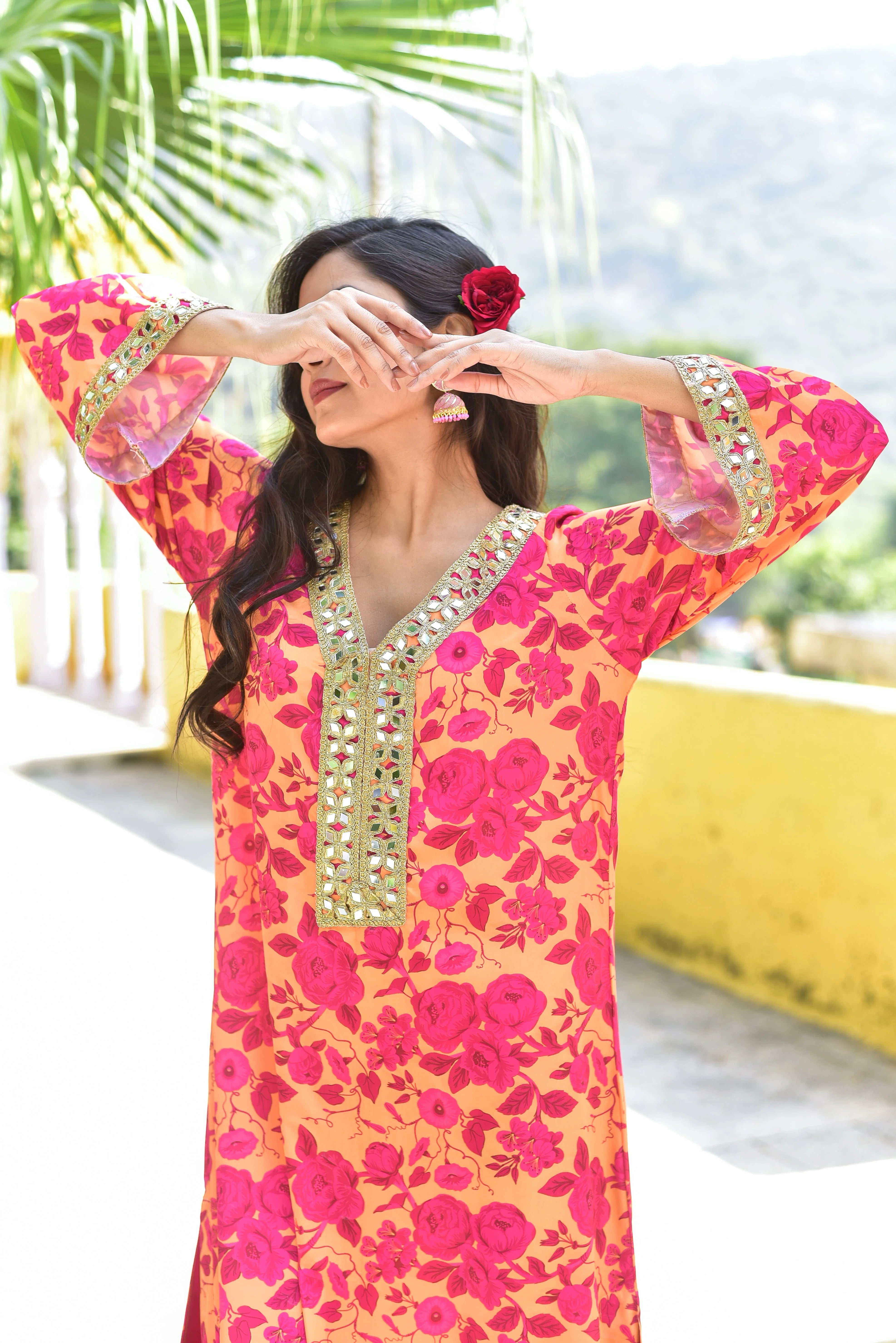 The Gul Bahar Afghani Dress is a stunning ensemble that combines traditional Afghan craftsmanship with modern design elements, resulting in a truly unique and captivating piece.