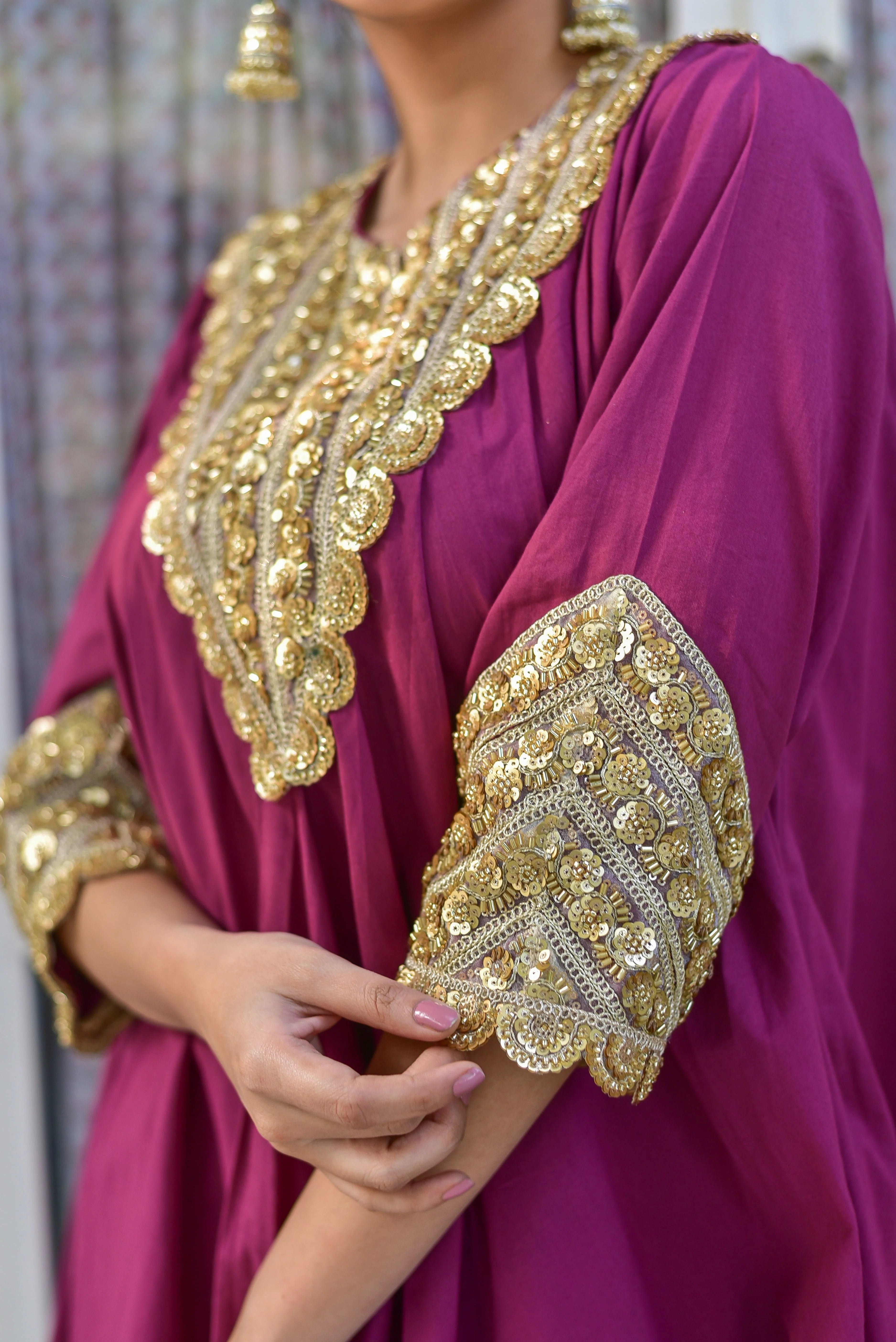 The Mulberry Gold Glaze Co-Ord Set is a stunning ensemble that exudes effortless elegance, combining contemporary silhouettes with timeless craftsmanship. Crafted from luxurious 100% pure cotton, this set drapes beautifully, ensuring all-day comfort and breathability while making a statement with its gold glaze accents. Perfect for those seeking a chic and sophisticated look, this co-ord set is a must-have for any fashion-conscious individual.