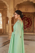 Ethereal Sea Green Soft Tissue Saree