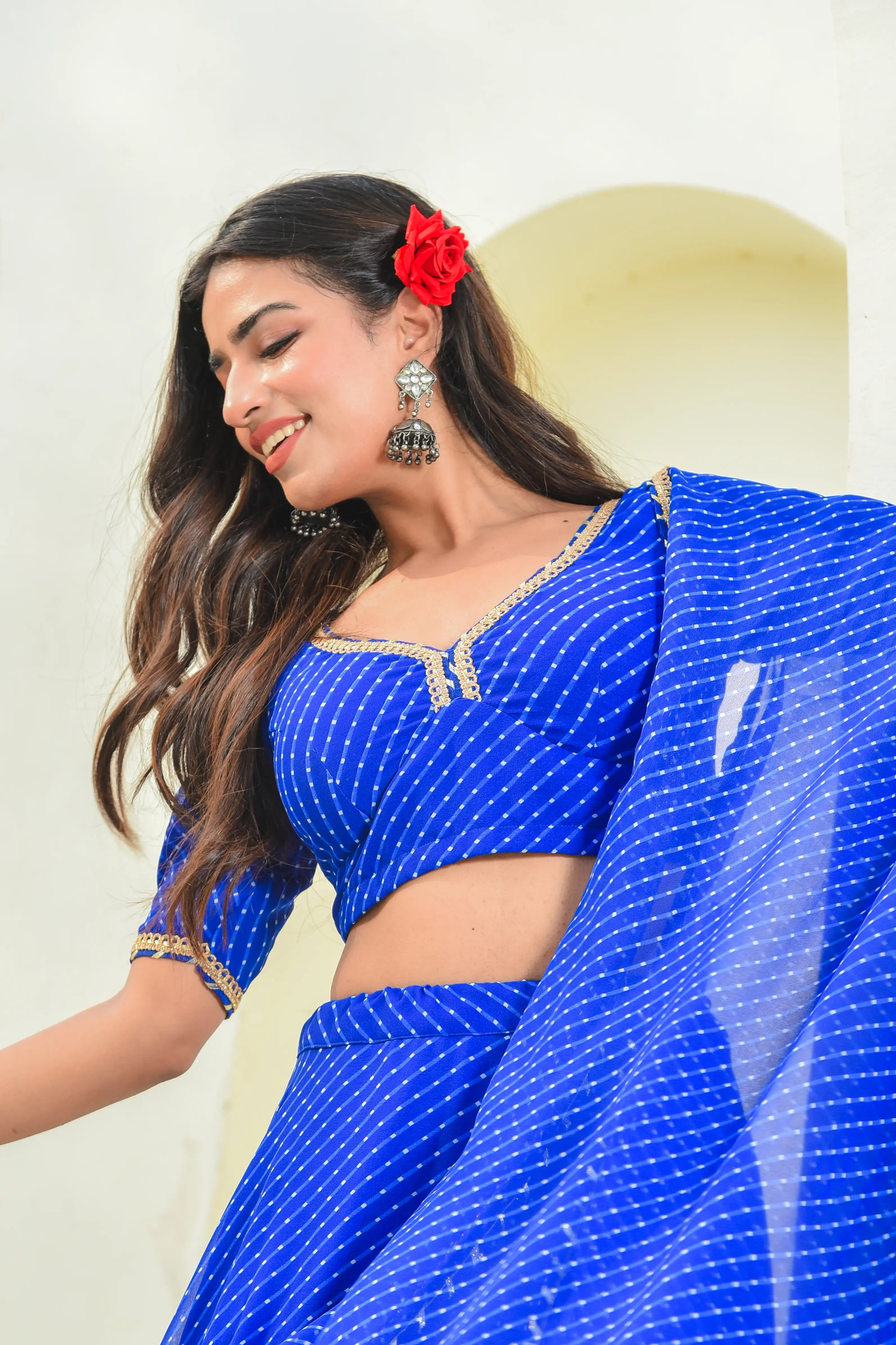 Pink Mothada Umbrella Lehenga Set