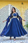 Blue Mastani Anarkali Set