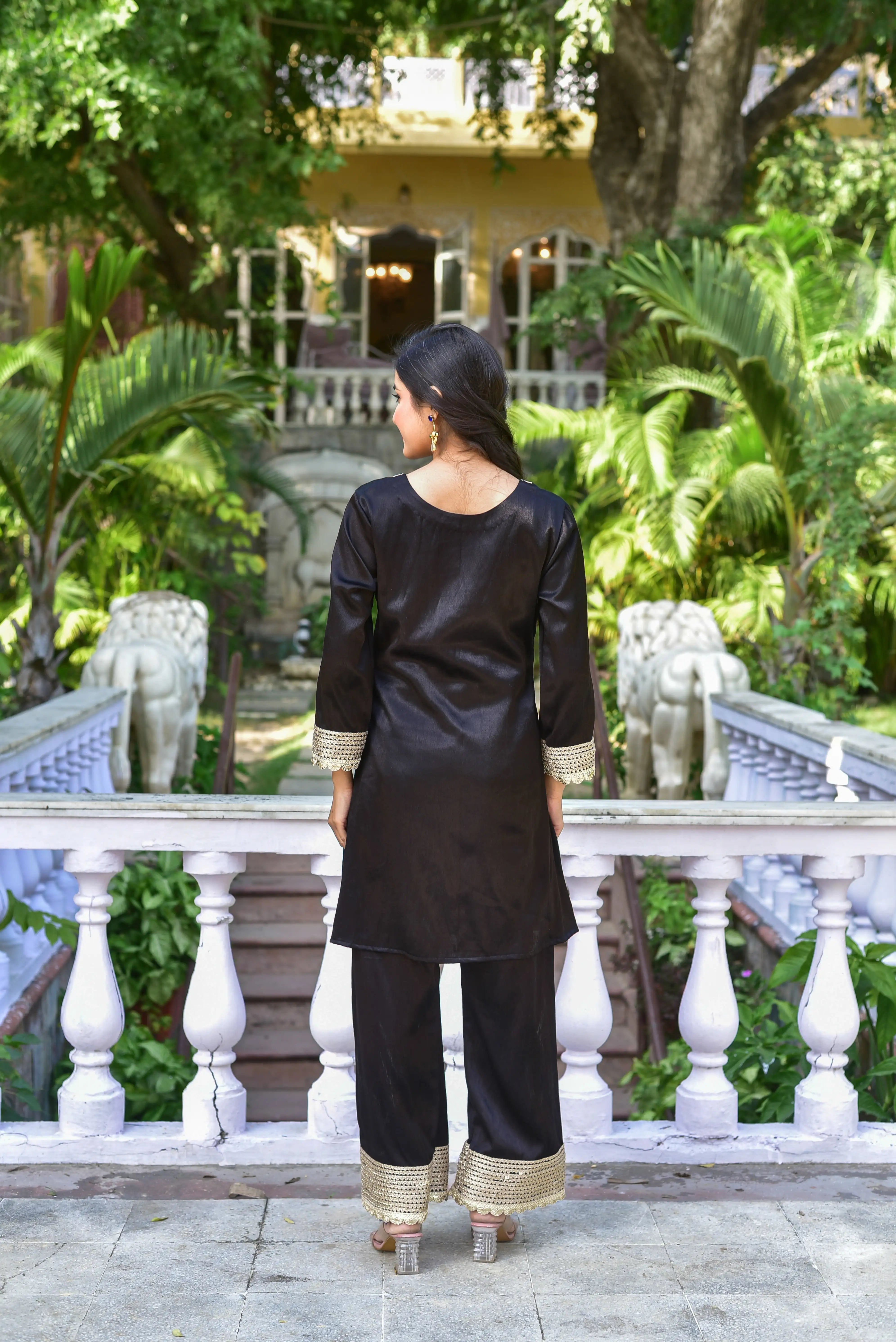 The Black Shadow Co-ord Set: A Masterpiece of Understated Luxury

Experience the epitome of elegance with this exquisite co-ord set, where classic silhouettes meet contemporary detailing. Crafted from rich black fabric, this ensemble exudes sophistication and timeless appeal.

Key Features:

 Elegant Design: The set's understated luxury is evident in its refined design, making it perfect for various occasions.