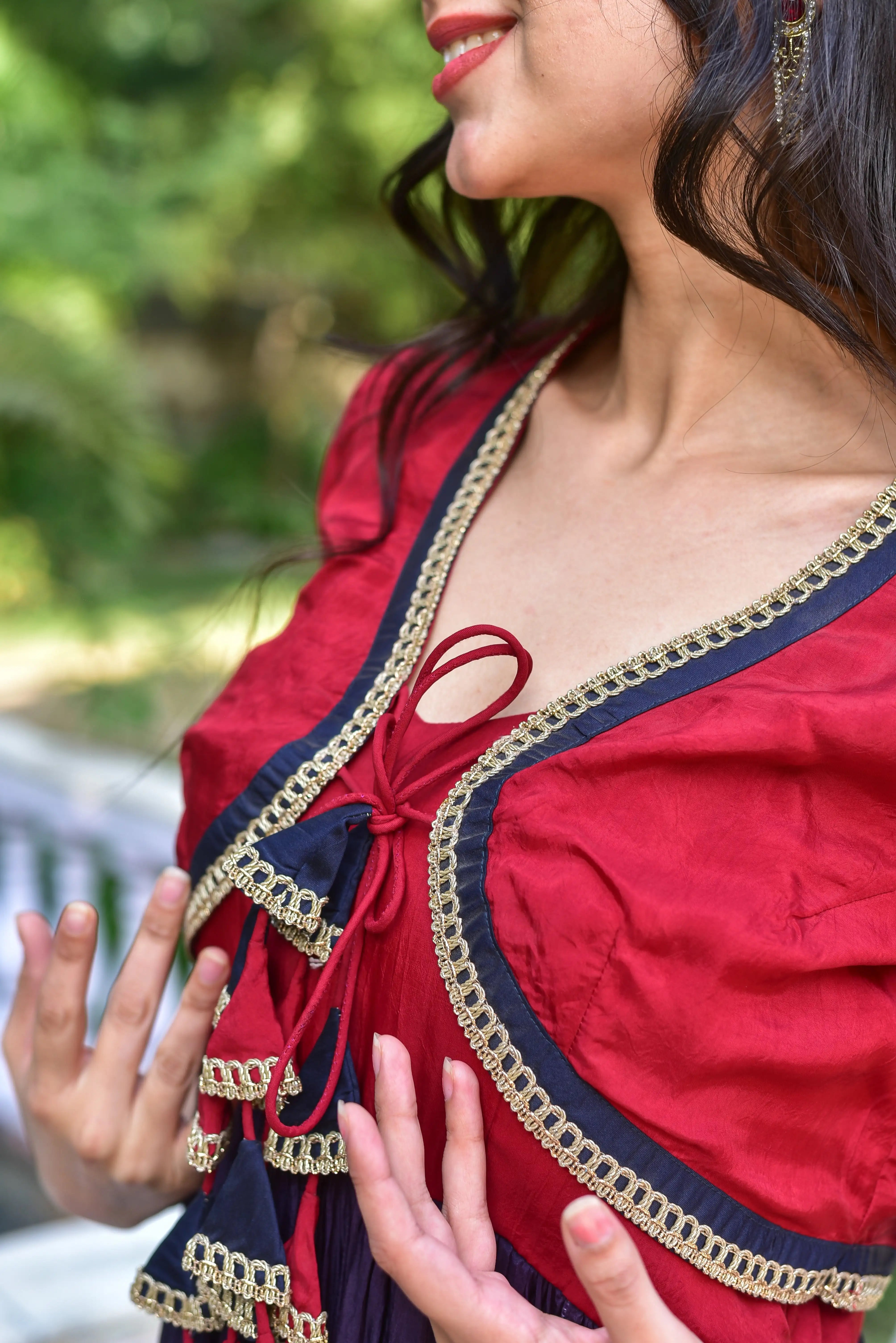 The Twilight Ombre Gown With Jacket - a luxurious ensemble featuring a breathtaking ombre effect on silk fabric. This stunning gown boasts elegant and trendy design elements, perfect for those seeking the highest sales in the fashion industry. With its sophisticated style and premium materials, this piece is sure to make a statement and drive sales.