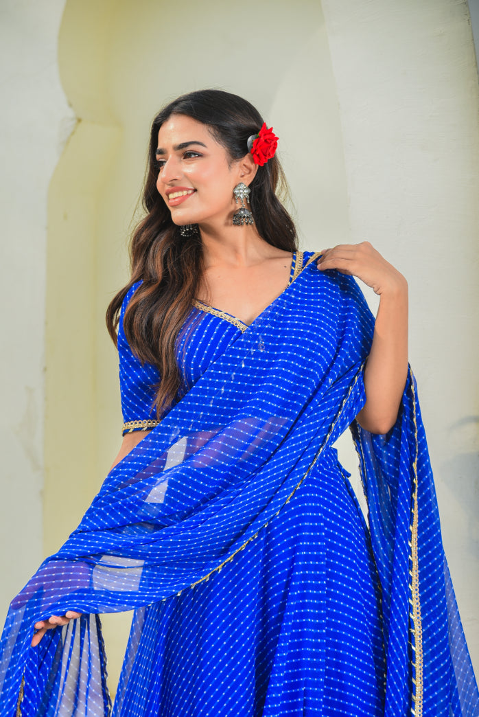 Mothada Umbrella Lehenga Set Close-up - Designer Ethnic Wear