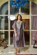 Lavender Luxe Embroidered Kaftan Dress