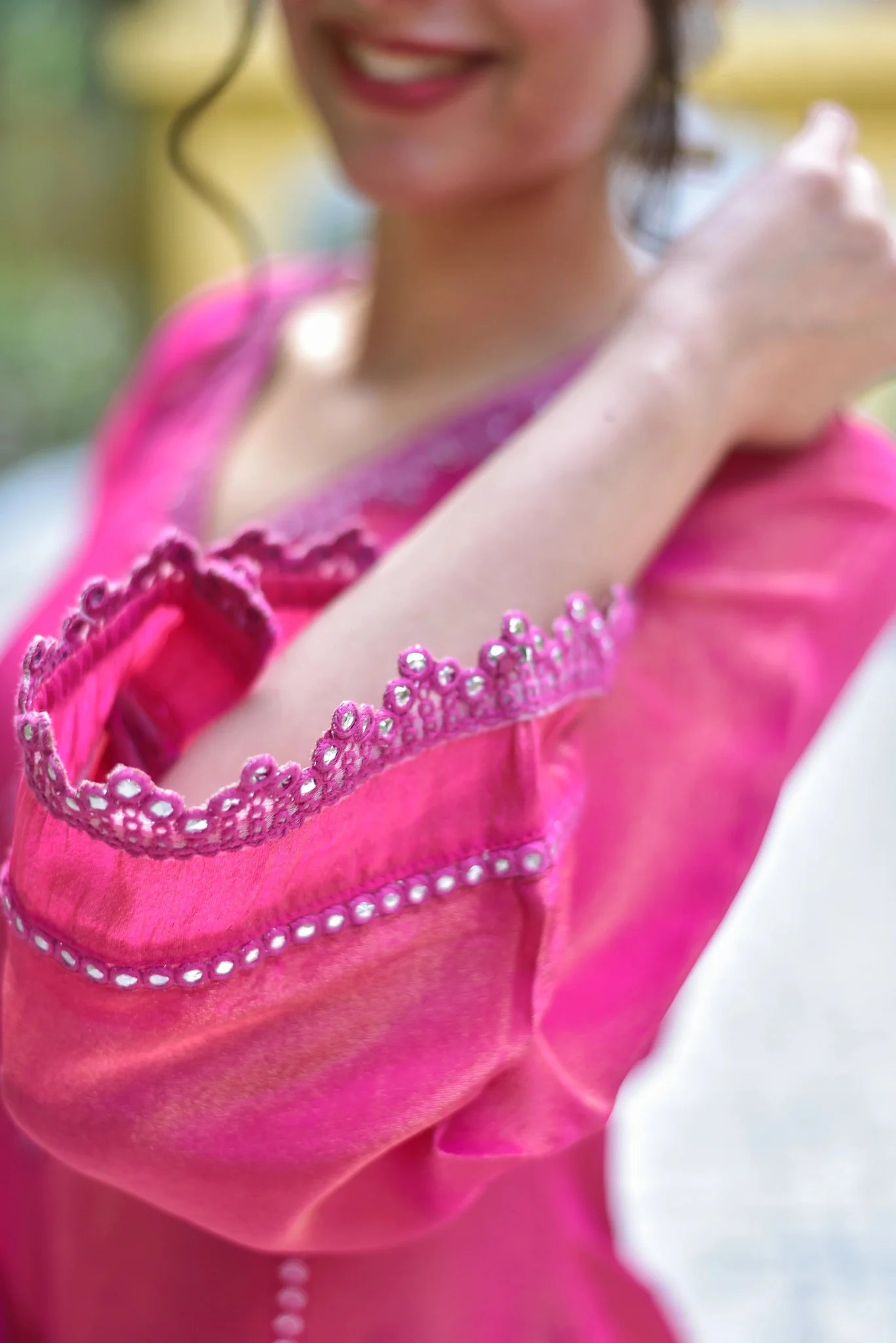 Pink Zari Silk Kurta Sharara Set