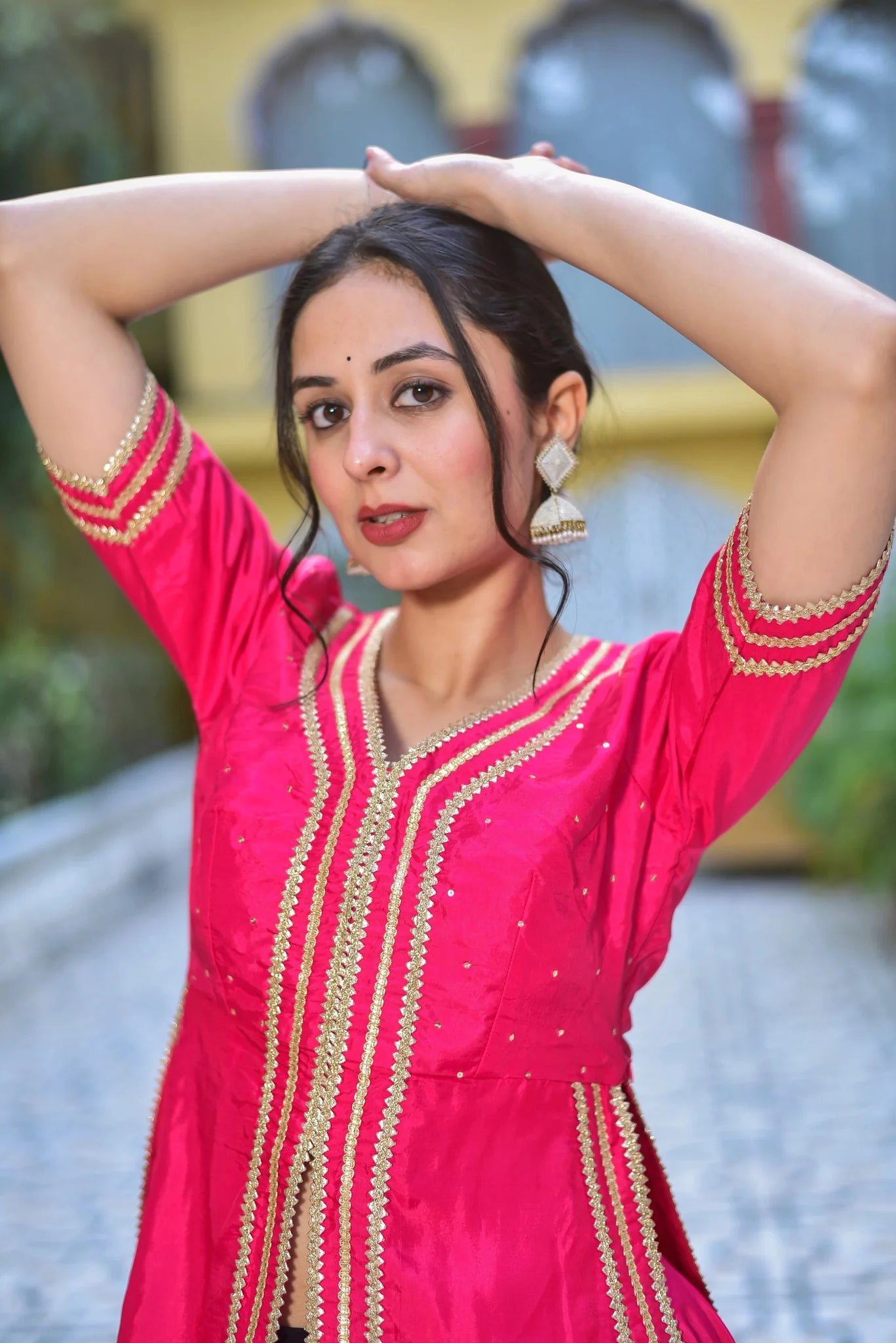 Pink Rani sa indo-western set