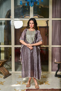 pastel kaftan dress Floral Pastel Cream Satin Silk Women Plus Size Kaftan Beach Dress