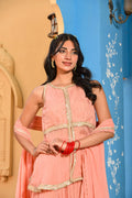 Salmon Crush Lehenga Set