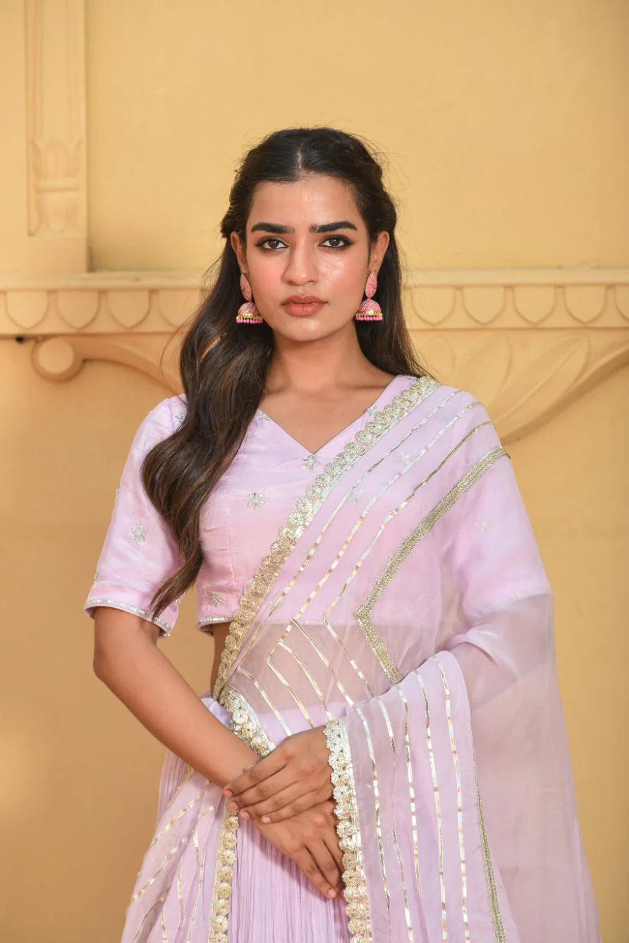 Lilac Heavy Lehenga Set