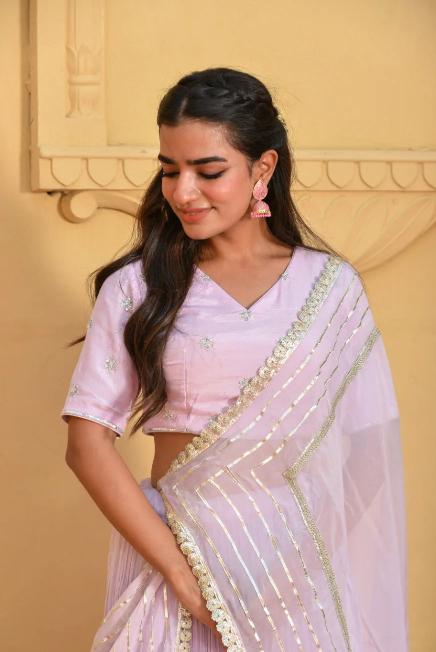 Lilac Heavy Lehenga Set